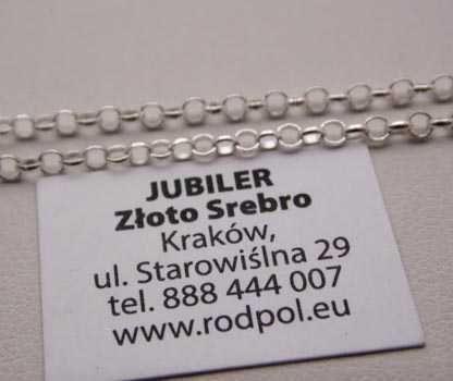 Srebrny łańcuszek okrągłe ogniwa 46 cm. 1,8 mm.