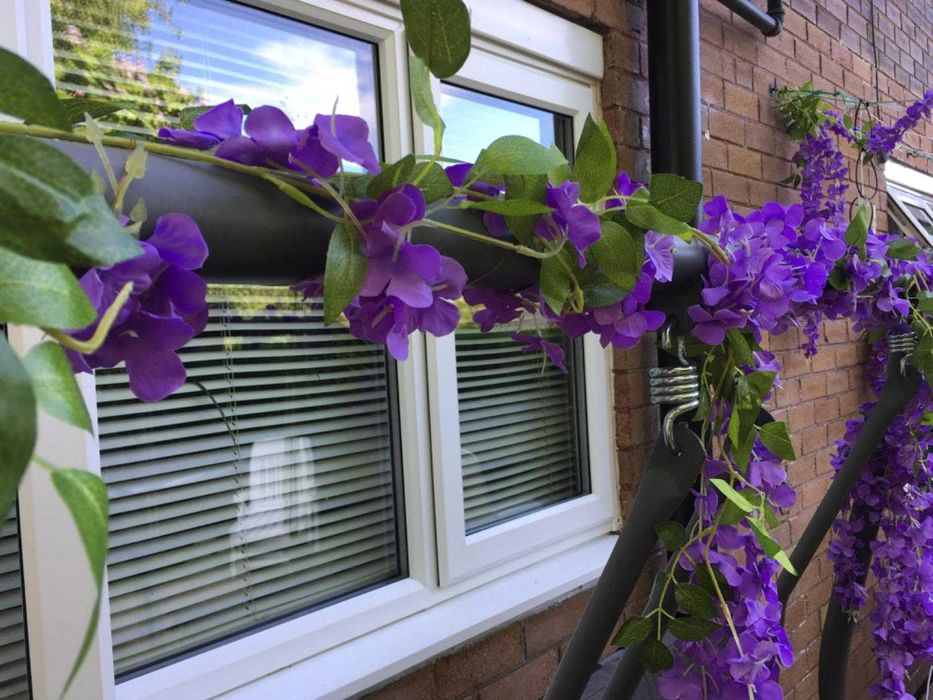Wisteria glicynia sztuczna girlanda kwiatowa dekoracja 12 sztuk