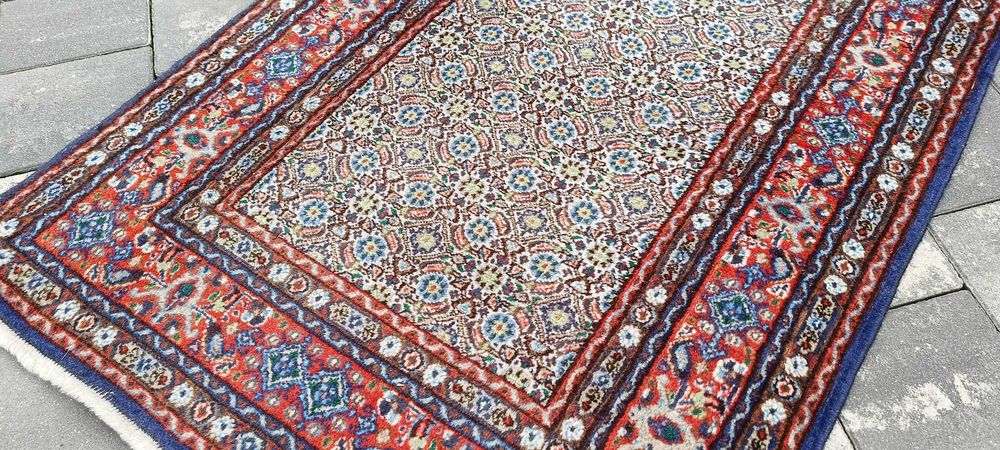 Moud dywan wełniany tkany ręcznie chodnik 297 x 79 cm wełna dywan