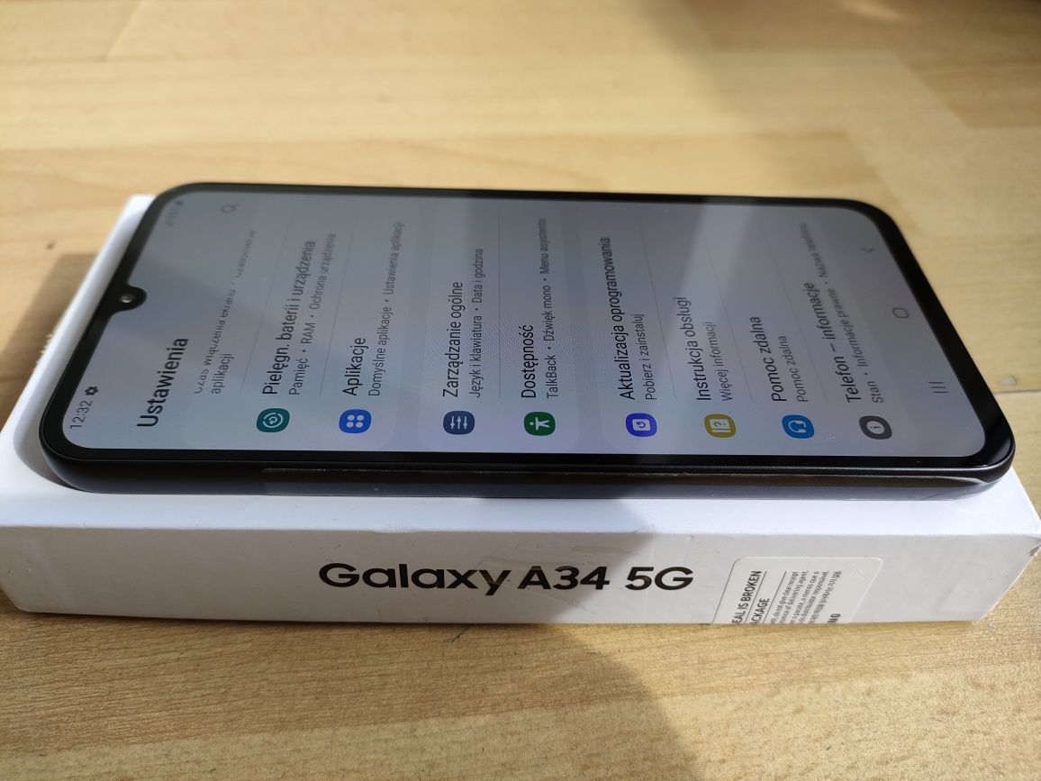 Samsung Galaxy A34 5G 6/128GB 6,6" 120Hz 48Mpix OIS Idealny gwar 24m