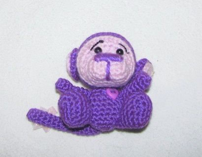 Игрушка вязанная амигуруми обезьянка