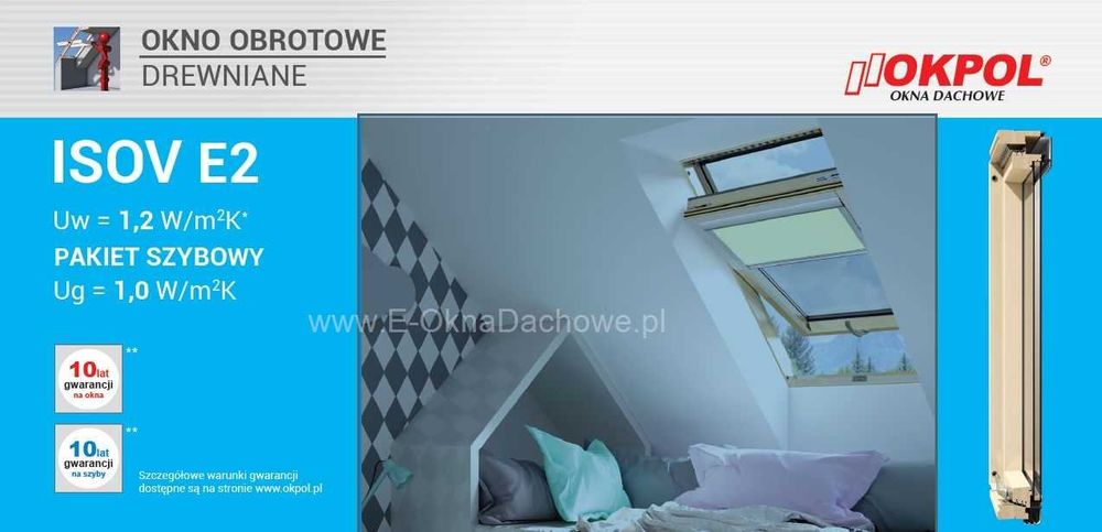 Zestaw 2 dużych okien dachowych 114x118