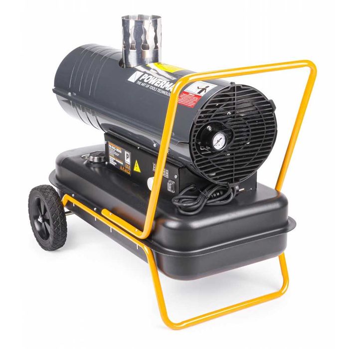 Nagrzewnica olejowa 30KW z kominem spalinowa dmuchawa TERMOSTAT LCD