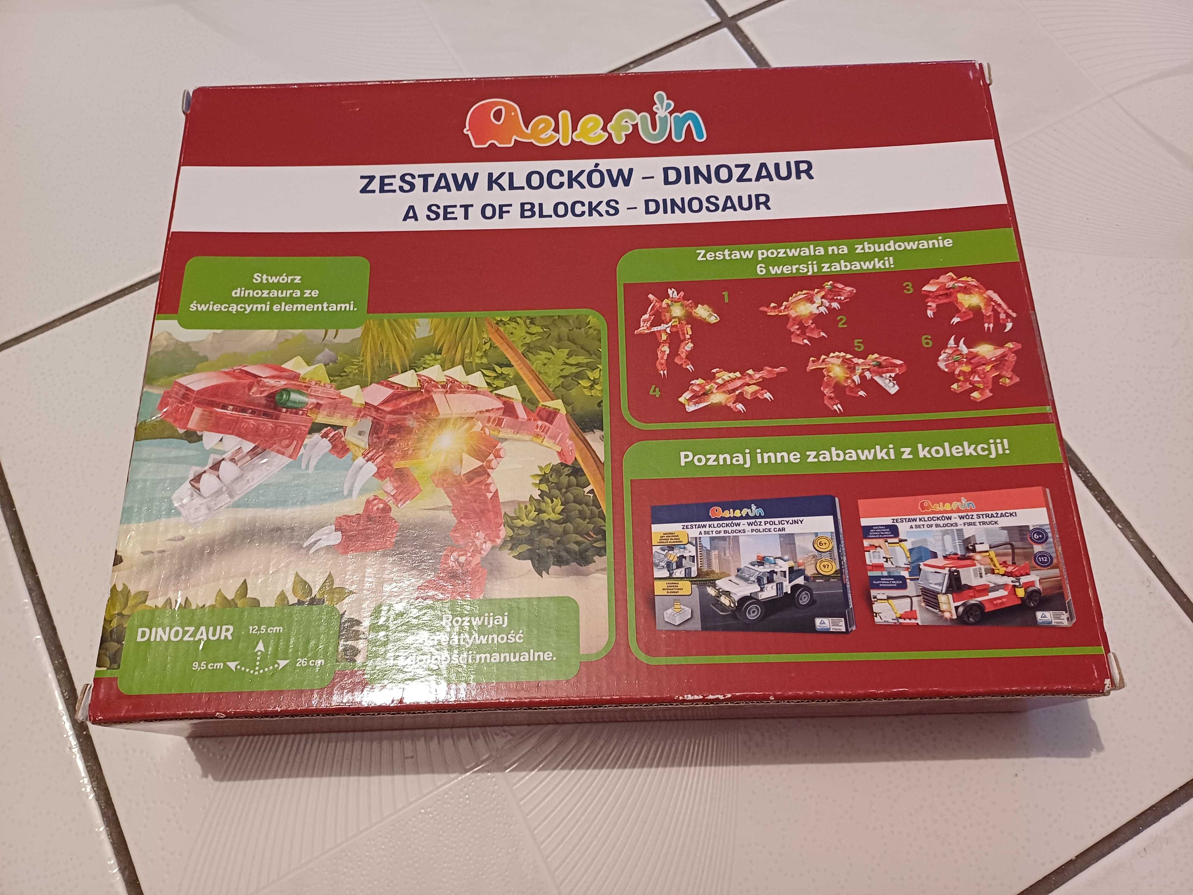 Nowe klocki Elefun dinozaur