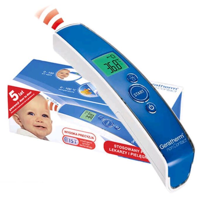 Termometr bezdotykowy Geratherm Non Contact, stan idealny, etui