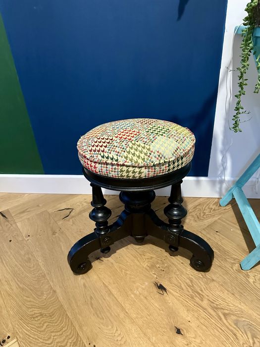 Taboret stolek puf fortepian pianino drewno vintage