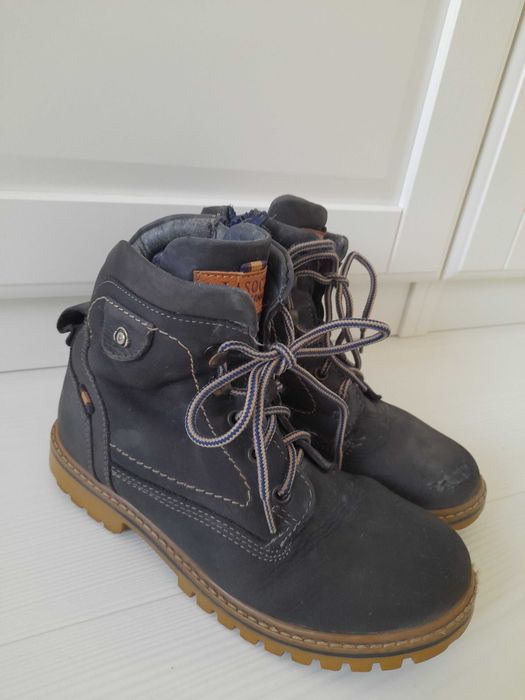 Buty trapery zimowe ocieplane chłopca Lasocki rozm. 33 skóra naturalna
