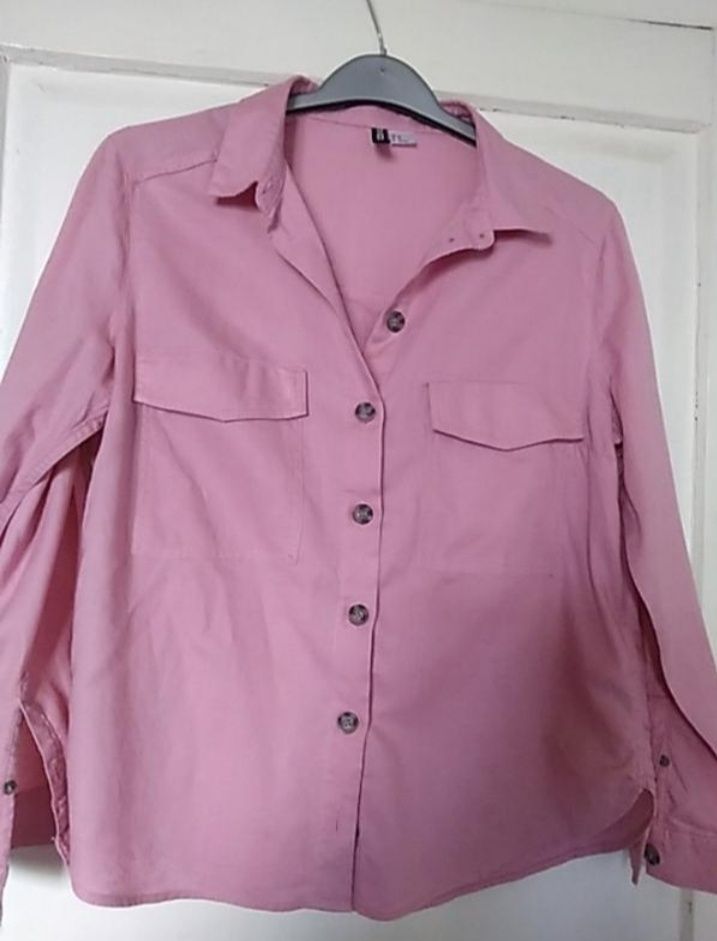 Хлопок рубашка розовая женская 12