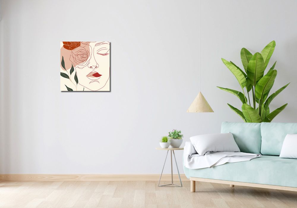 Obraz 50x50cm Beż i Twarz