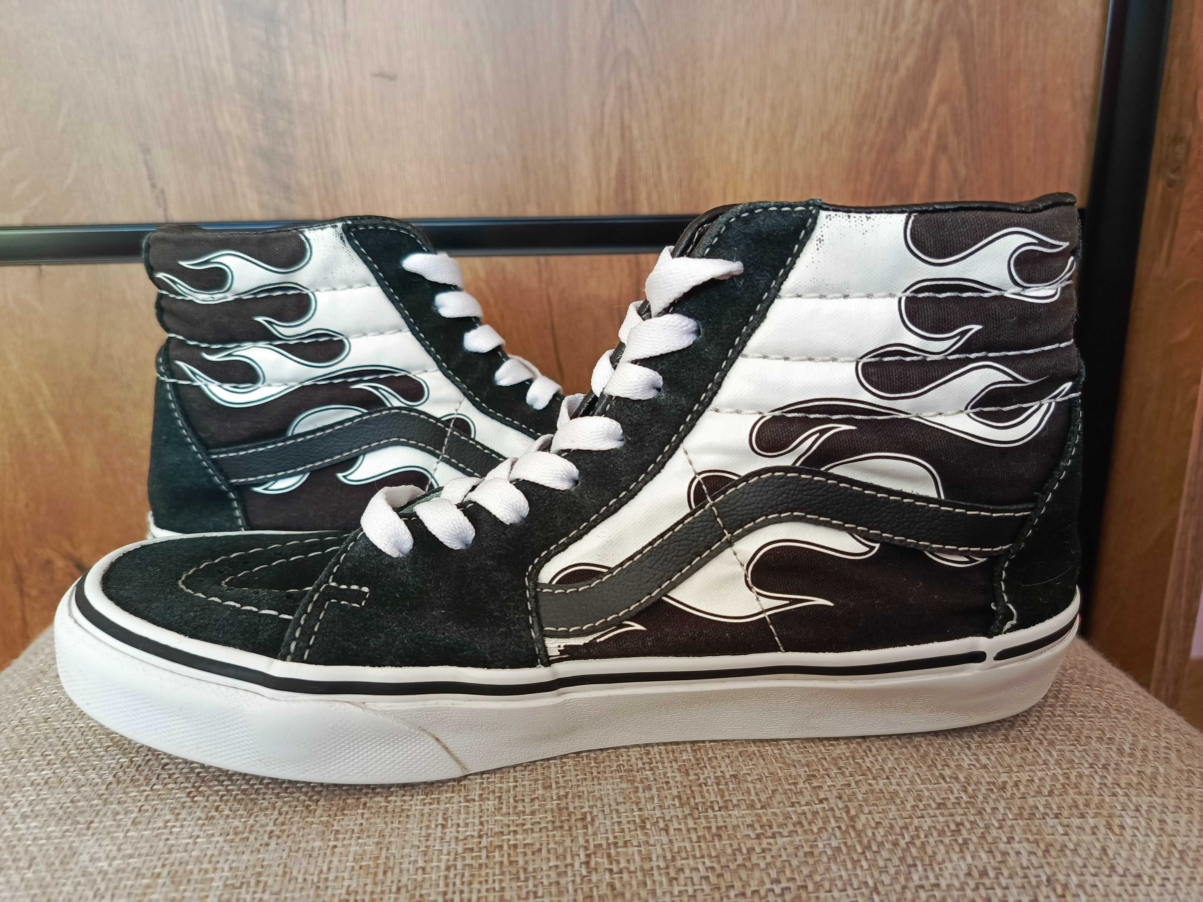 Trampki wysokie VANS 38 SK8-HI trampki chłopięce / dziewczęce skórzane