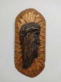 "Jezus"-przepiękny obraz -rzeźba w drewnie!