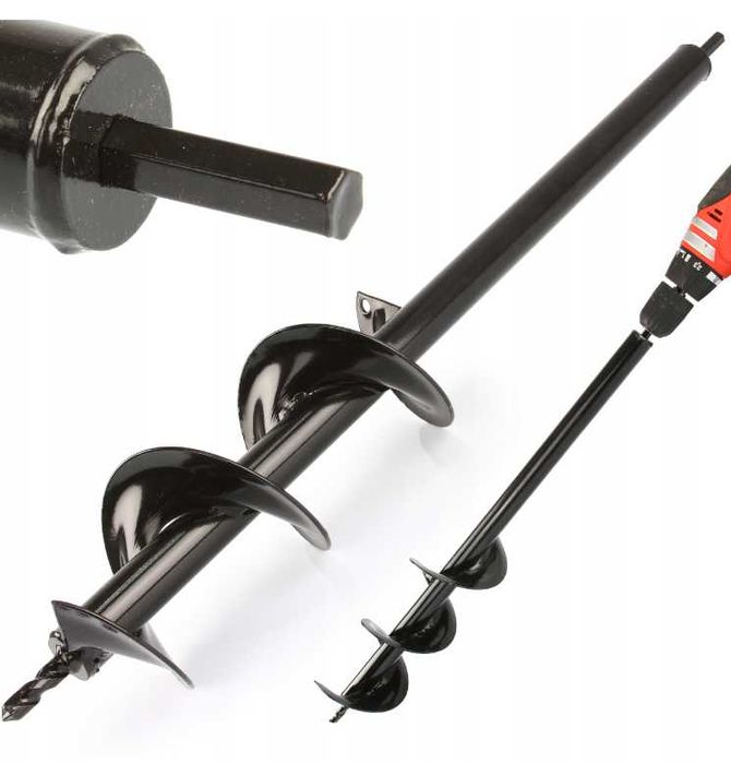 Świder wiertło do ziemi sadzenia gleby na wiertarkę 8 CM 60 CM