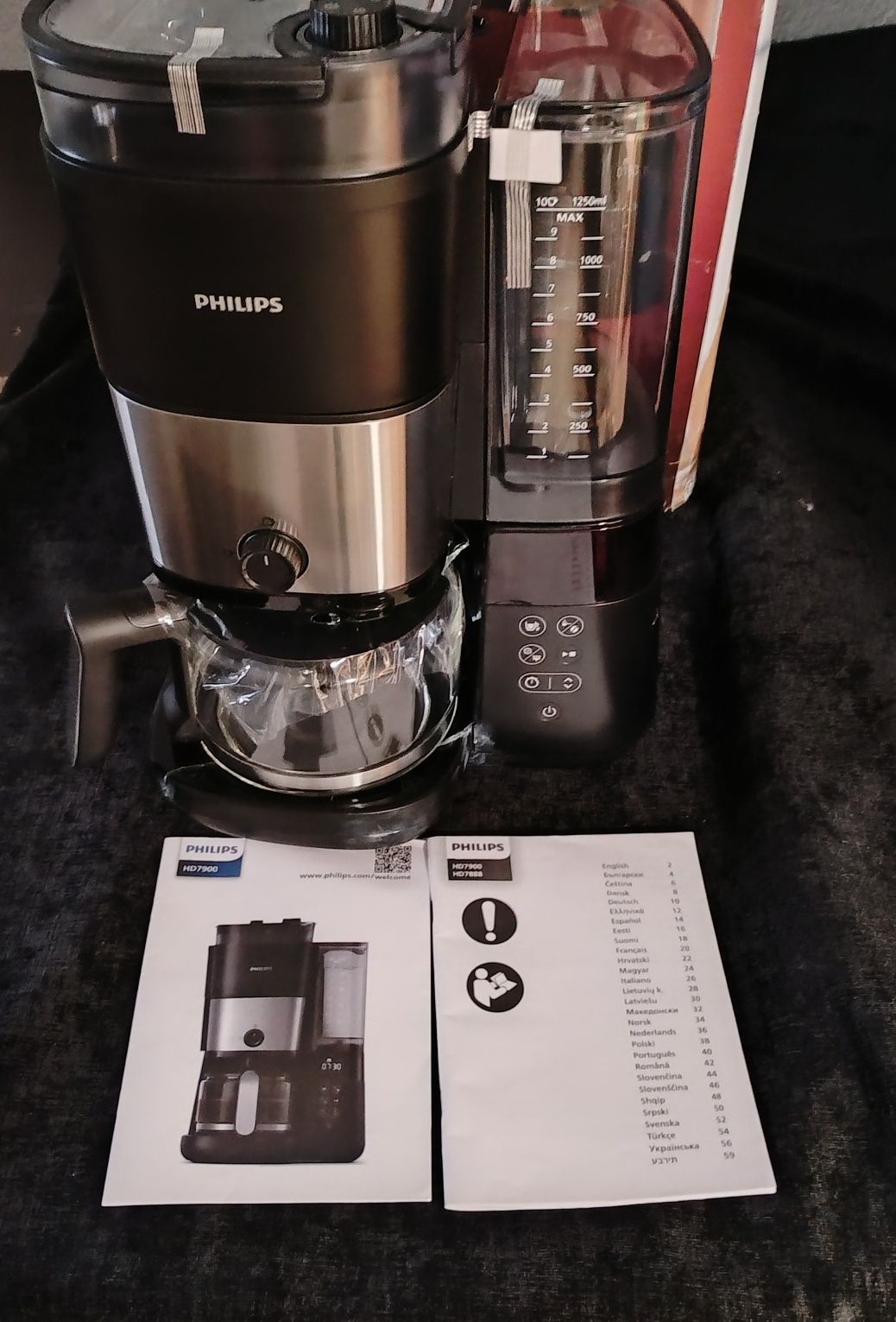 Nowa Cena!!Nowy Express do kawy z młynkiem Philips poj 1,25ml 10-15fil