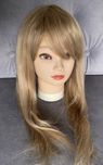 Peruka włos naturalny indyjski grzywka naturalny blond beżowy