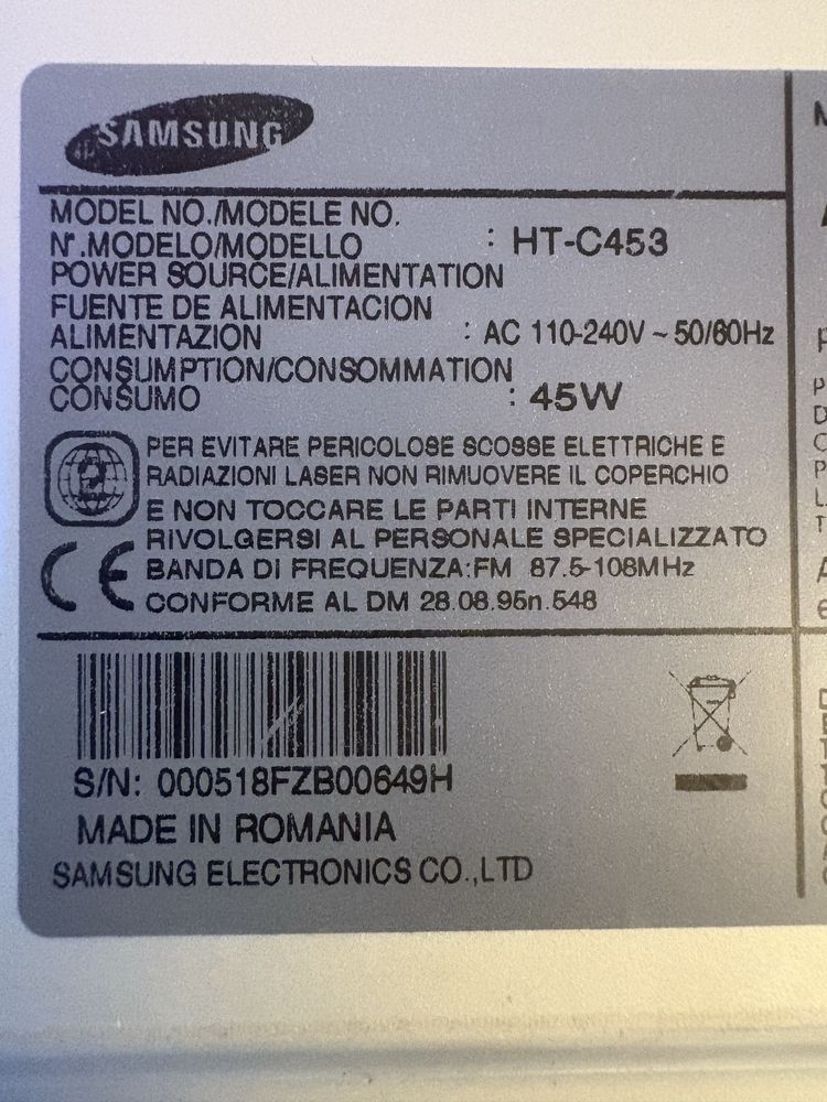 Kino domowe Samsung HT-C453
