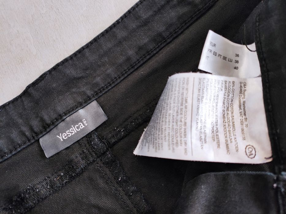 C&a fajne jeansowe czarne krótkie spodenki rozm 36