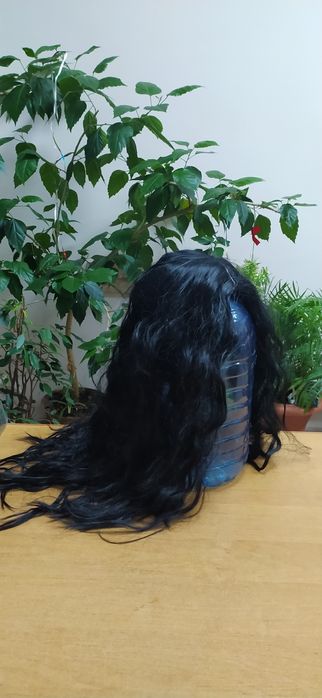 Парик чёрный как натуральный