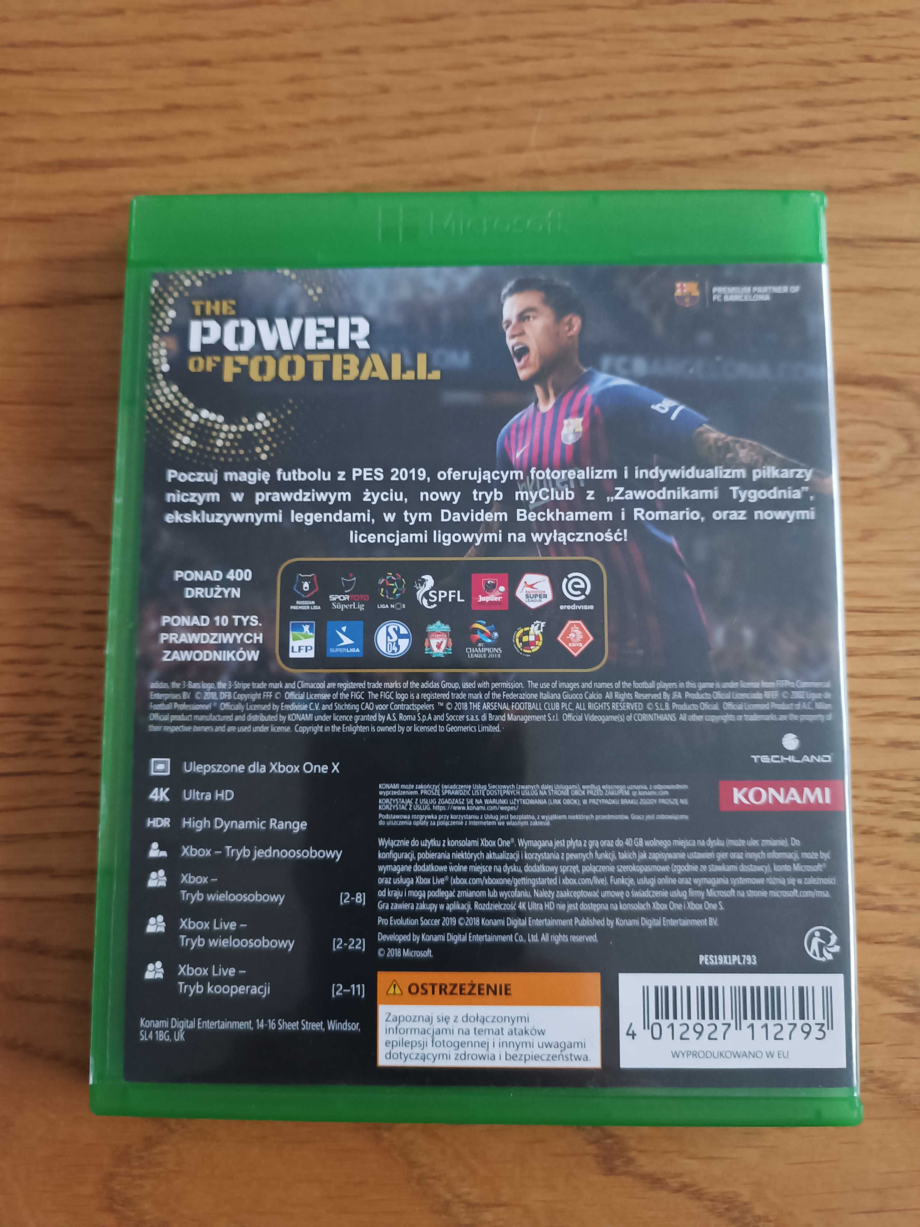 Gra XBOX ONE Pes 2019