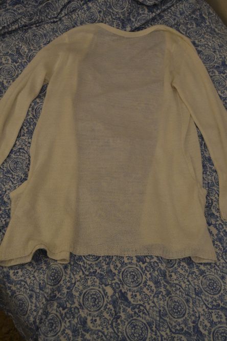 Narzutka kardigan sweter biały dłuższy 40 Store 21