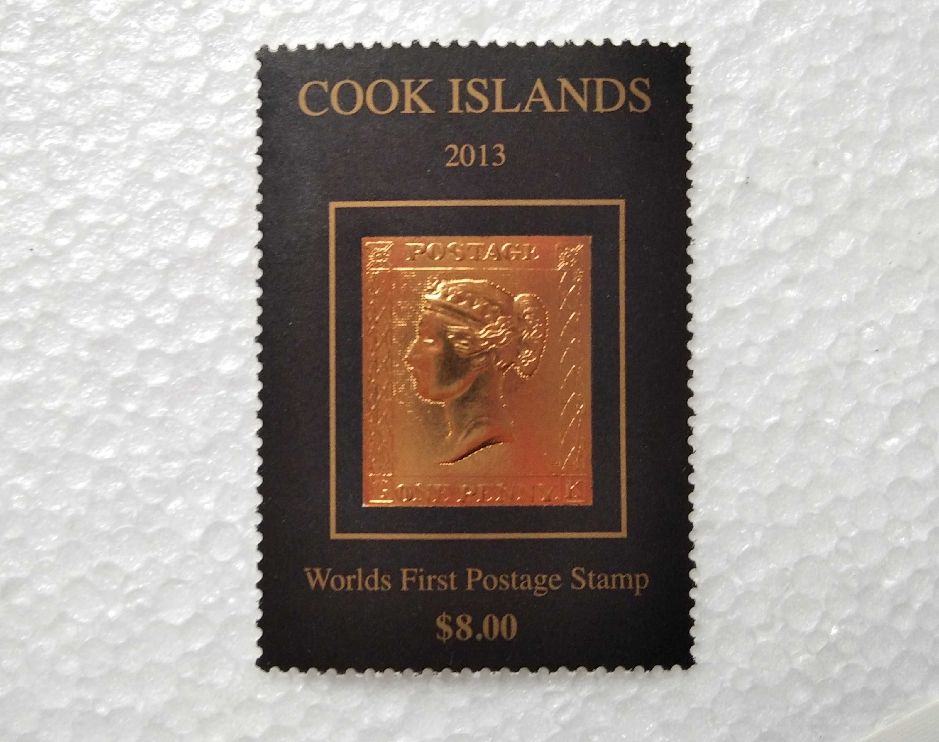 Znaczek Black Peny złoty Cook Island  2013r