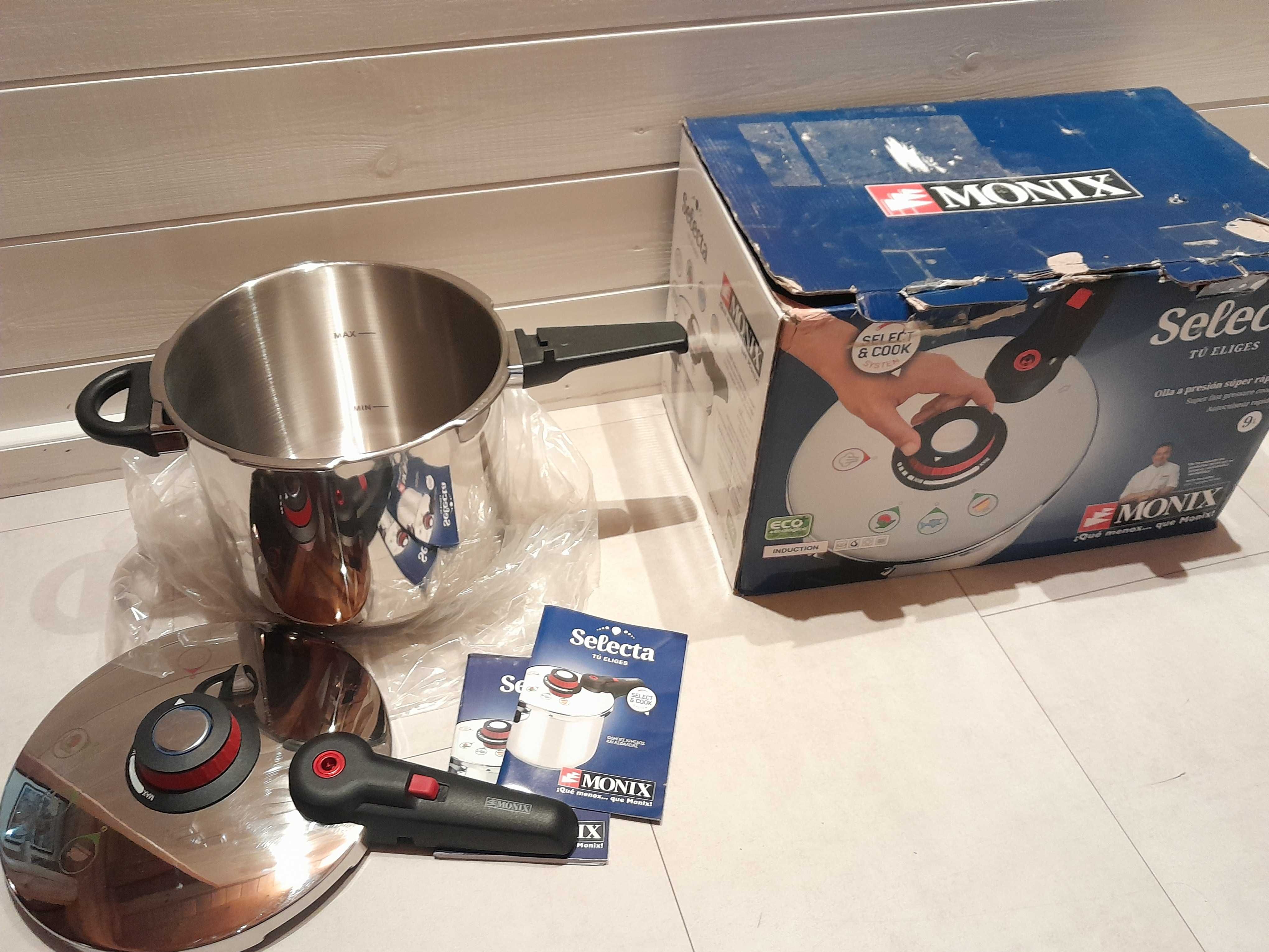 Szybkowar garnek ciśnieniowy Monix Selecta 9 litrów nowy outlet