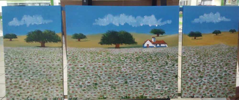 Pintura a Óleo - tríptico 100*40