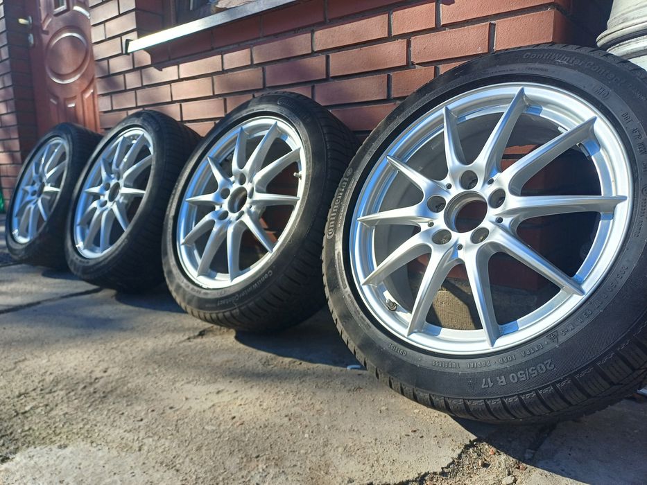Koła zima 17" 5x112 Mercedes 6,5J Continental 205 50 R17 czujniki TPMS