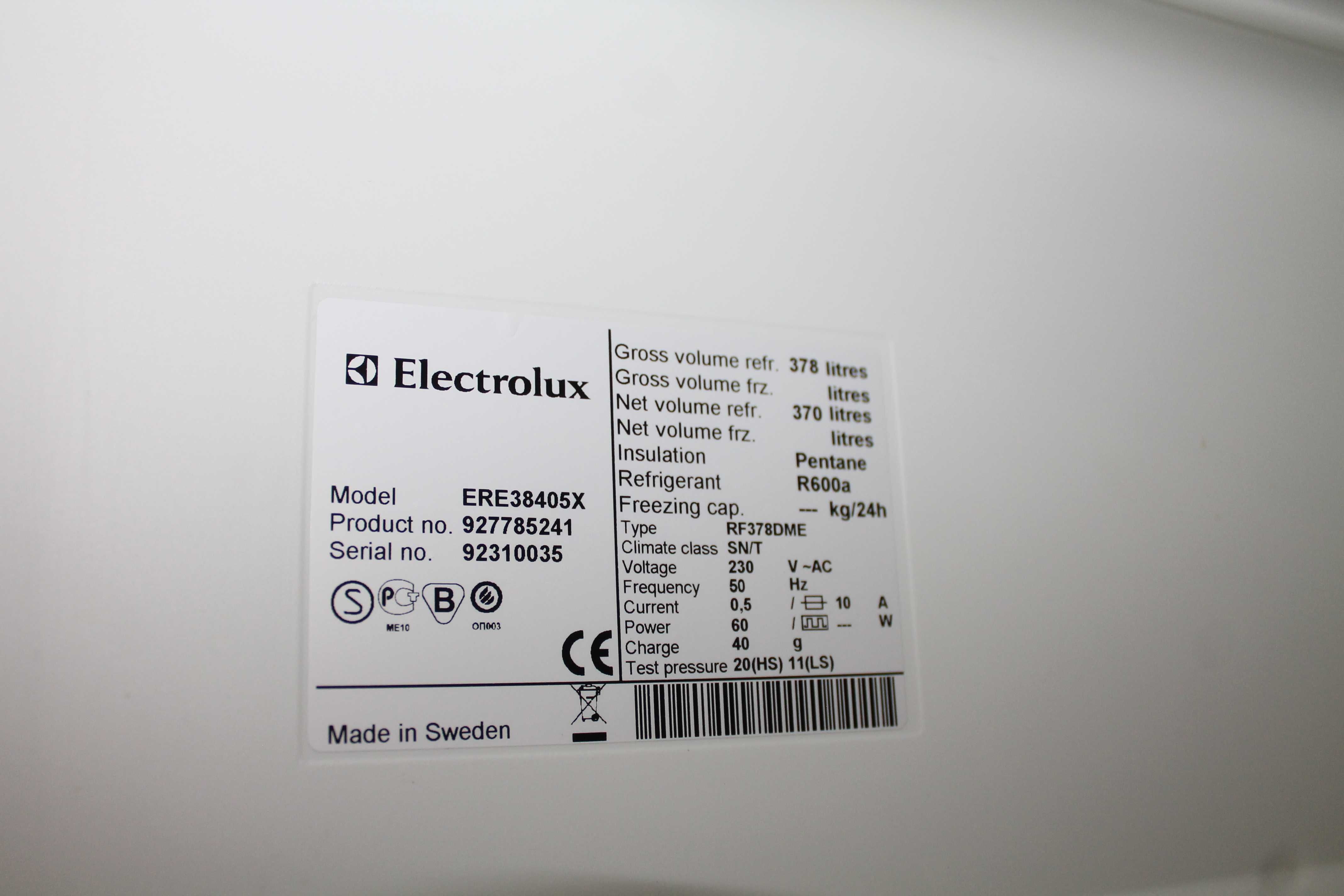 Холодильная камера Electrolux ERE38405X б/у (250904) Швеция