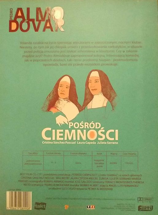 ALMODOVAR - Pośród Ciemności, Prawo Pożądania - 2 filmy DVD