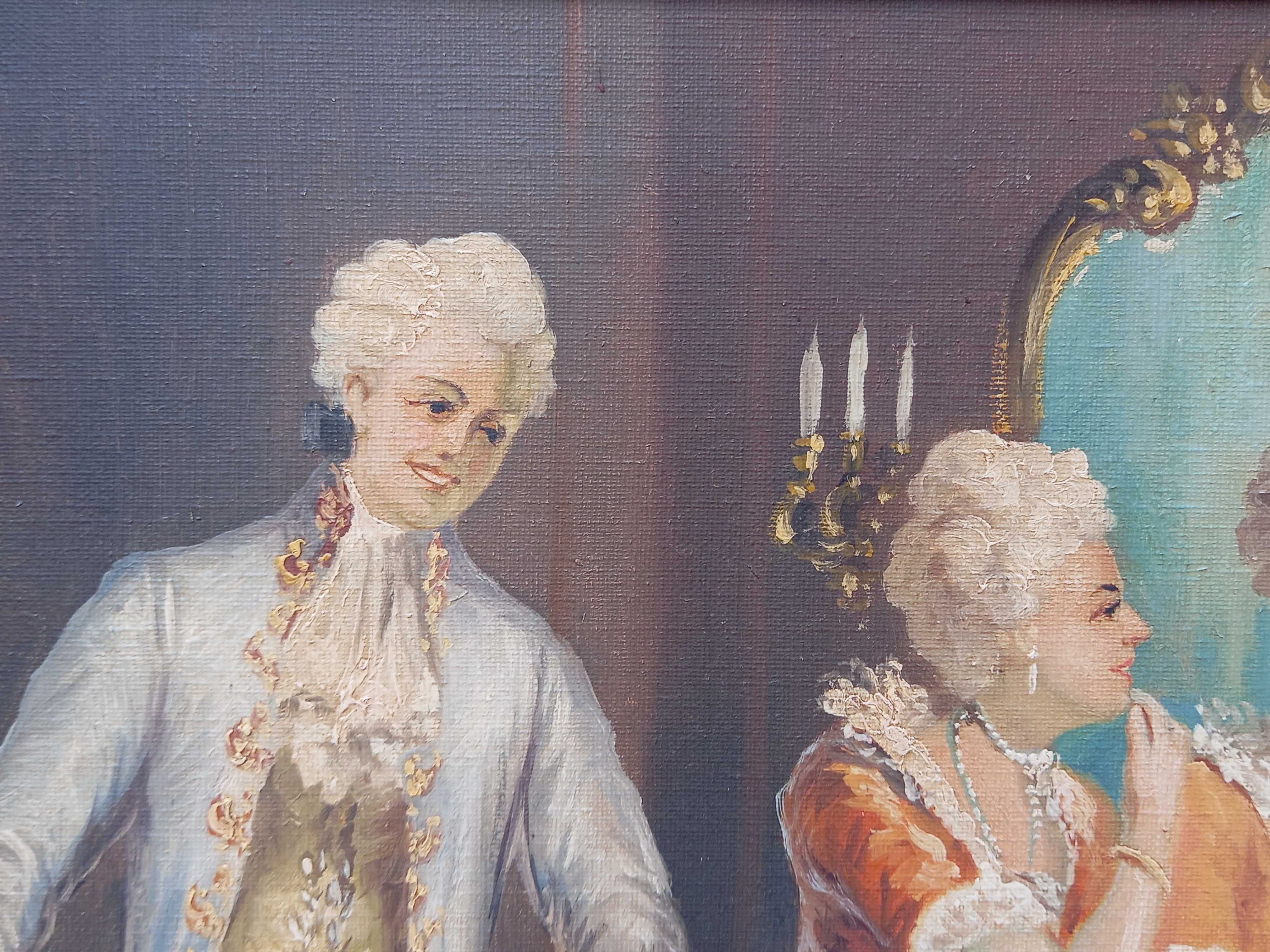 Scenka rodzajowa we wnętrzu, olej/płótno, Emanuel Piola