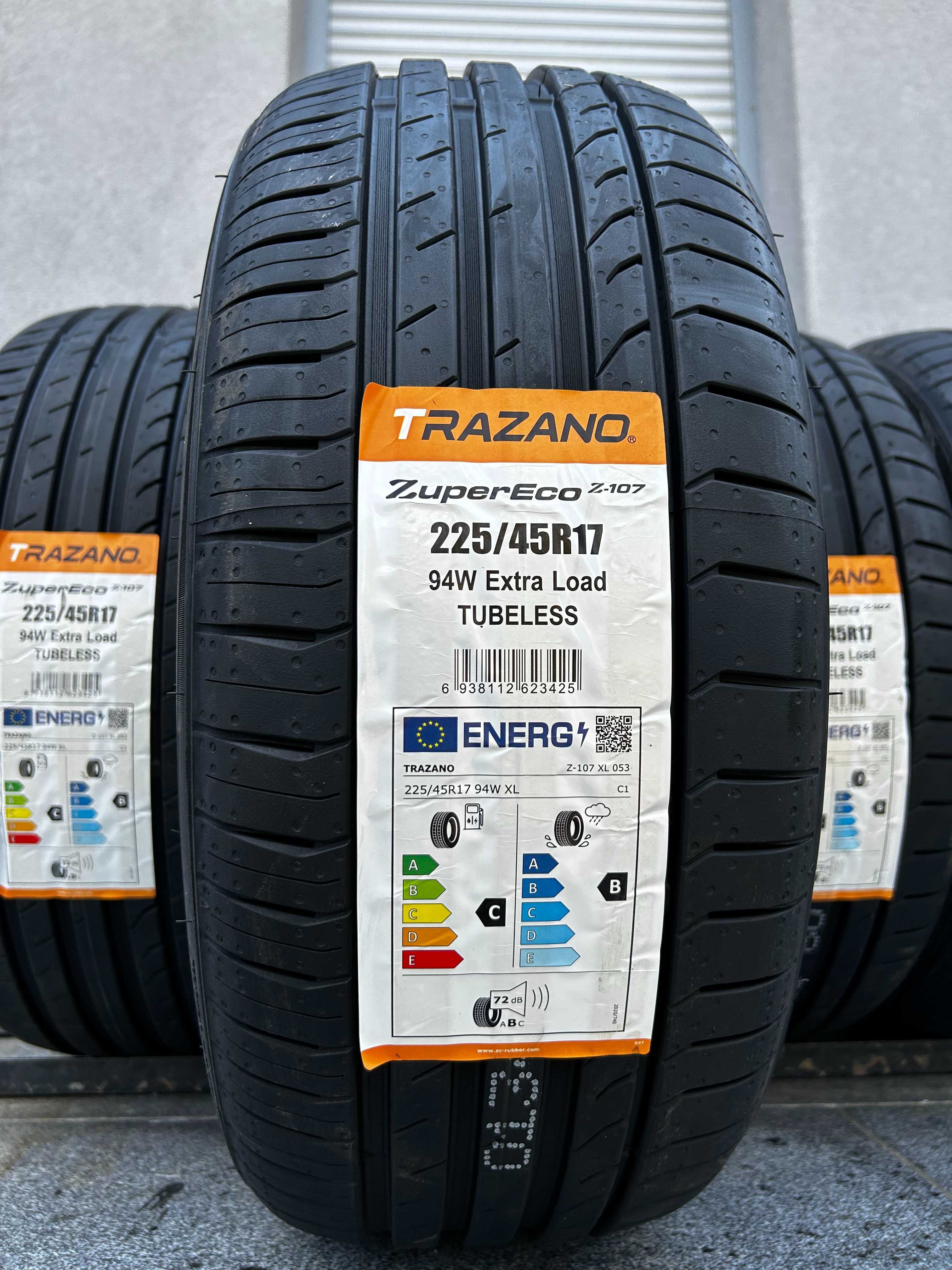 Letnie NOWE 225/45R17 Trazano Z107 C,B,72db 94W XL 2024r Gwar!