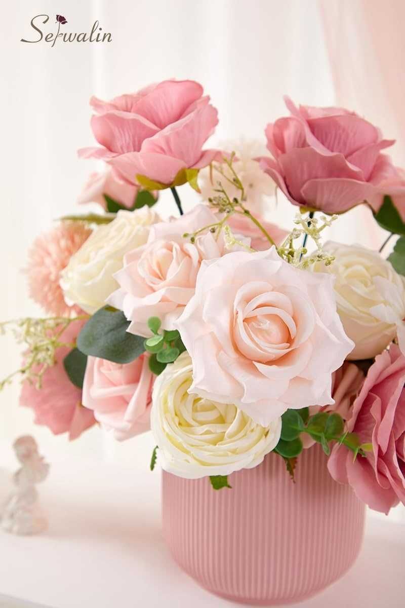 Nowy flowerbox / sztuczne kwiaty /dekoracja /kompozycja/ ozdoba !3551!