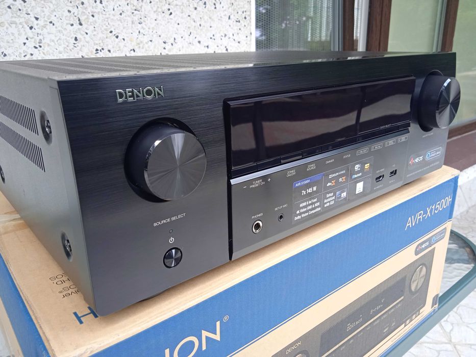 7.2 Denon Avr-X1500H Wi-Fi BT Heos Atmos Vision Alexa Hdr 4K60p ARC