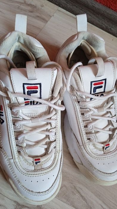 Adidasy FILA 36 na koturnie białe