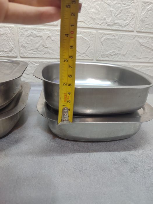 Судочки контейнеры для холодцю нержавіюча сталь з кришкою