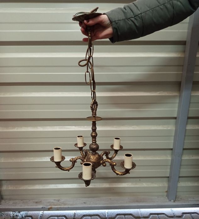 Piękny  Żyrandol mosiężny  lampa do salonu