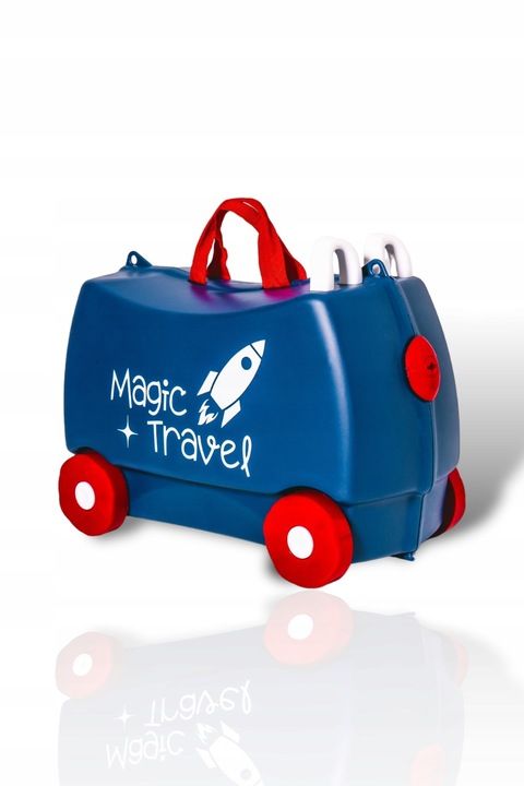 Walizka Dziecięca Jeżdżąca Podróżna Na Kólkach Jeździk Magic Travel Sp
