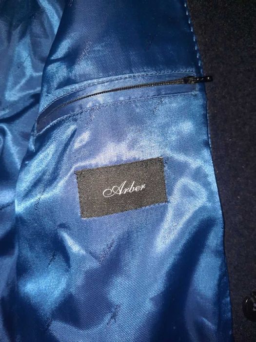 Чоловіче пальто темно-синього кольору фірми Arber