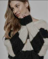 Welniany sweter paski oversize bad icon