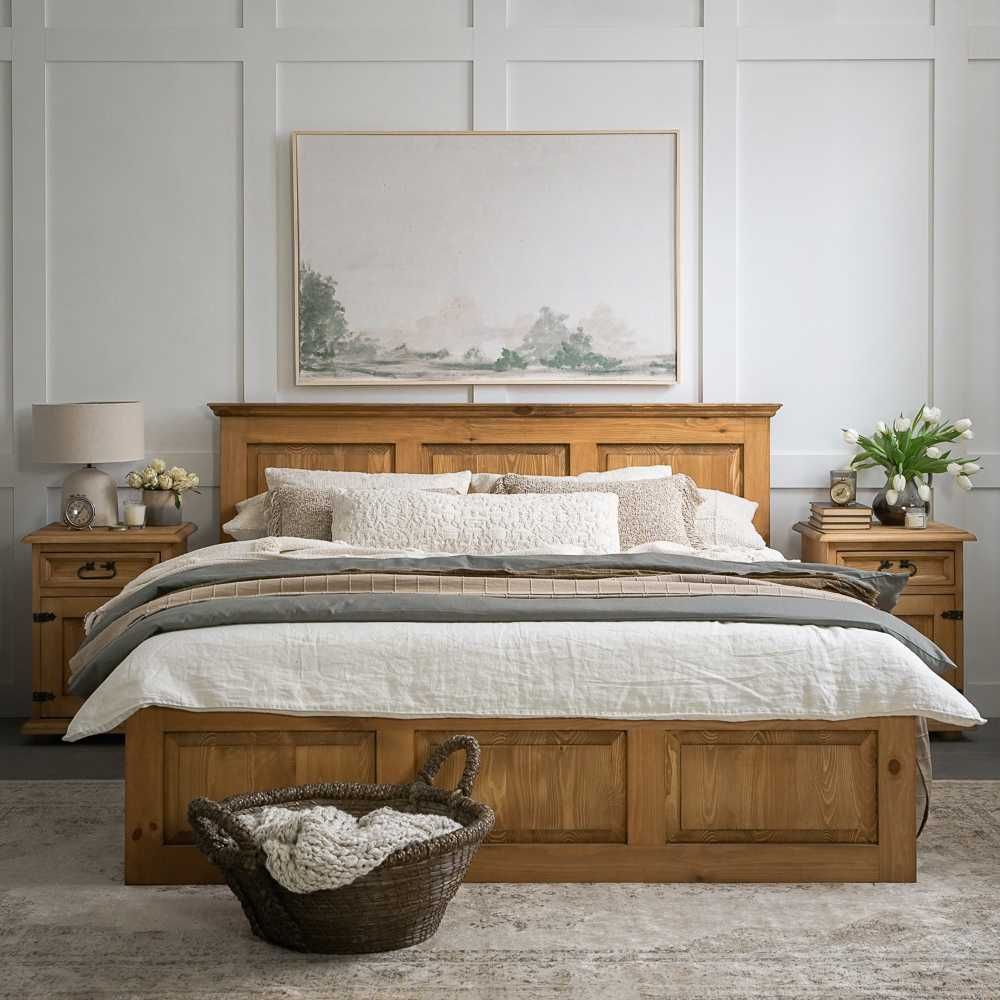 Drewniane łóżko sosnowe ACC03 /160x200