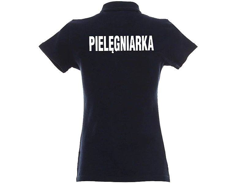 Koszulka Polo damska PIELĘGNIARKA granatowa (S)