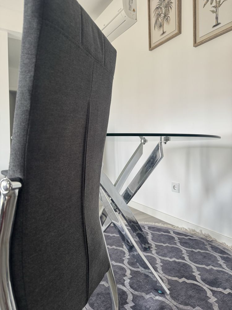 Conjunto Sala (Mesa, Cadeiras, Tapete)