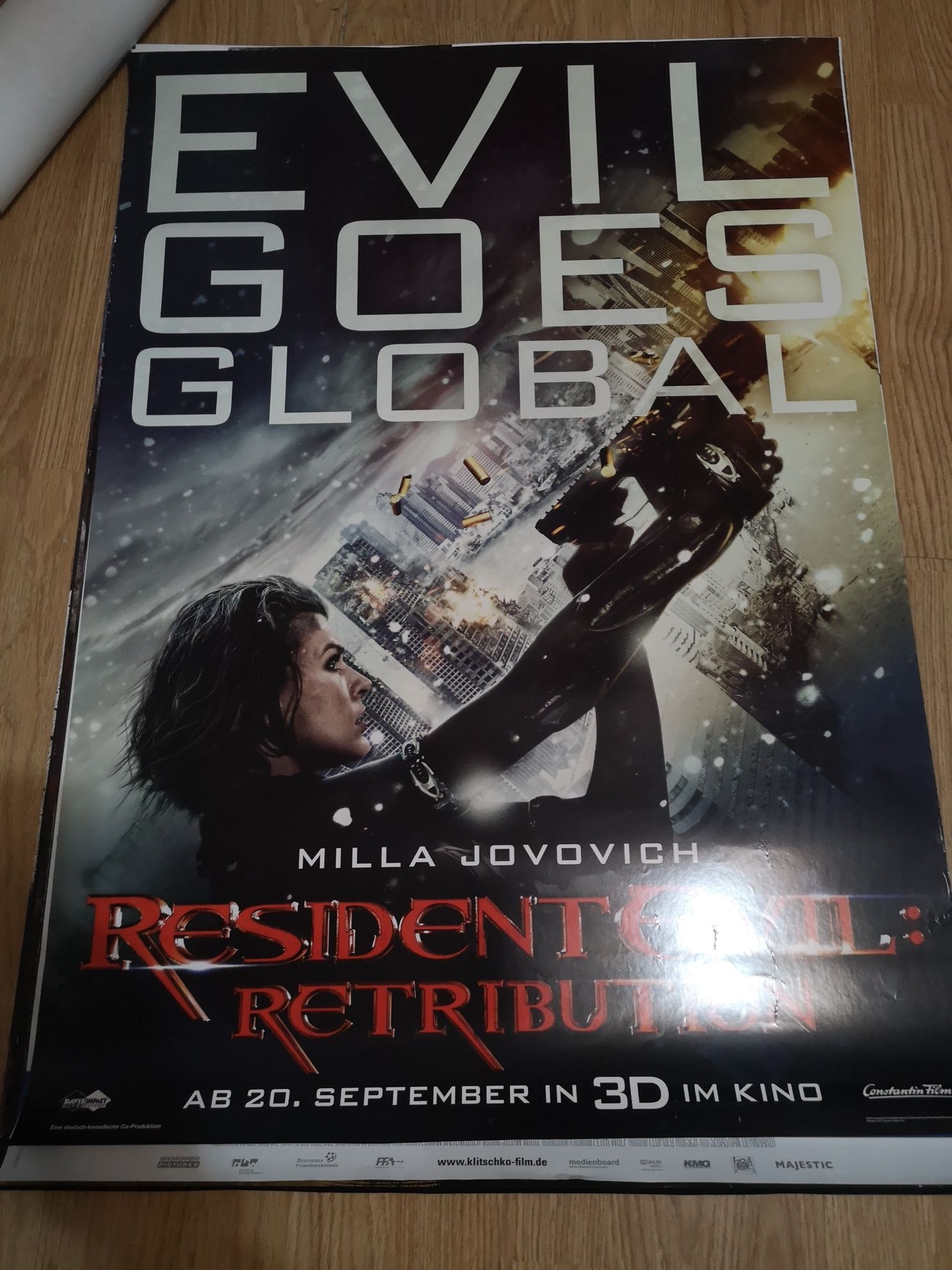 Plakat filmowy kinowy Resident Evil Retrybucja niemiecki