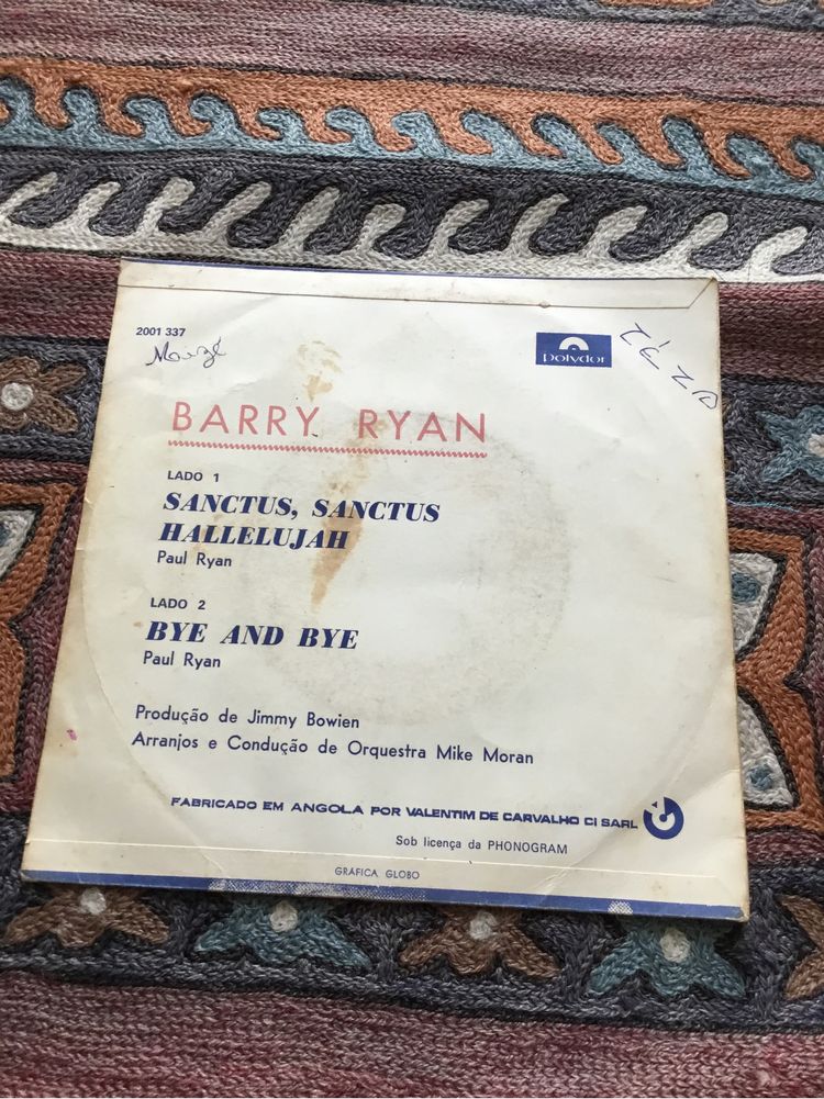 Discos de vinil Barry Ryan e Fado Hilário