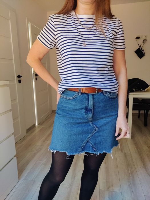 Spódnica mini krótka damska jeansowa niebieska River Island Petite S/M