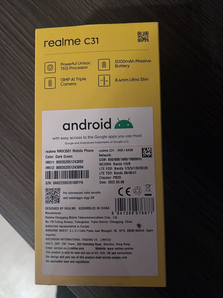 Sprzedam Smartfon Realme C31