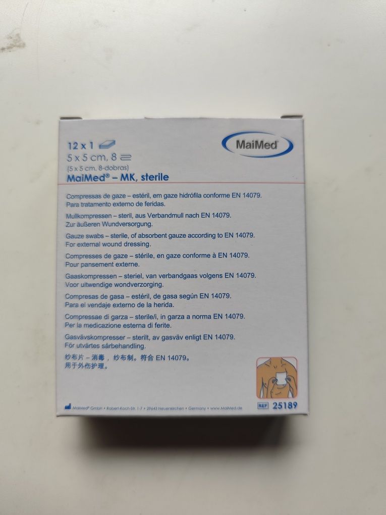 Caixa de compressas