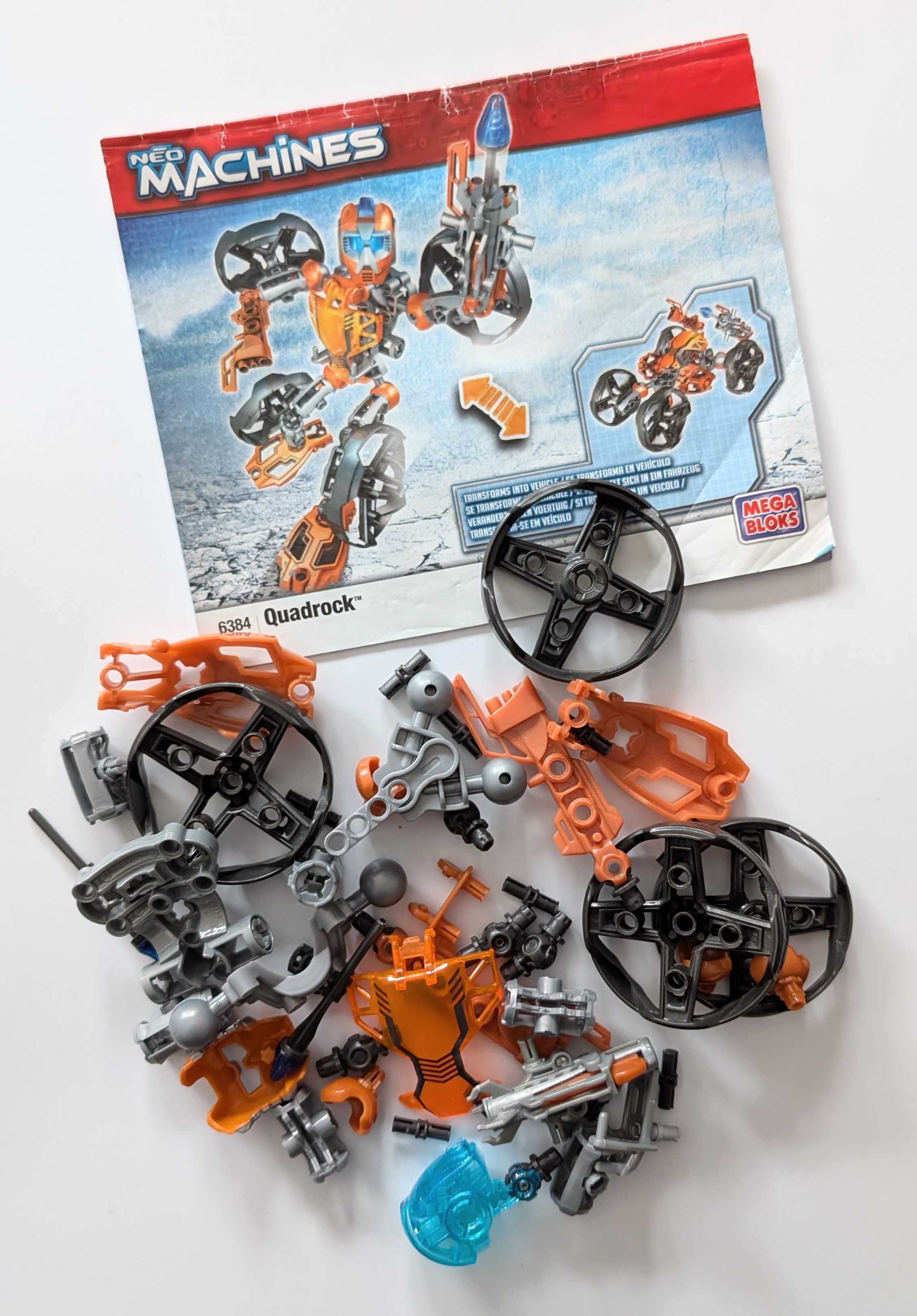 Mega Bloks Neo Machines Wojownik Quadrock 6384. 44 el. Transform.