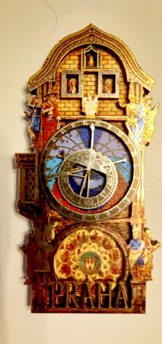 Praga drewniany magnes na lodówkę