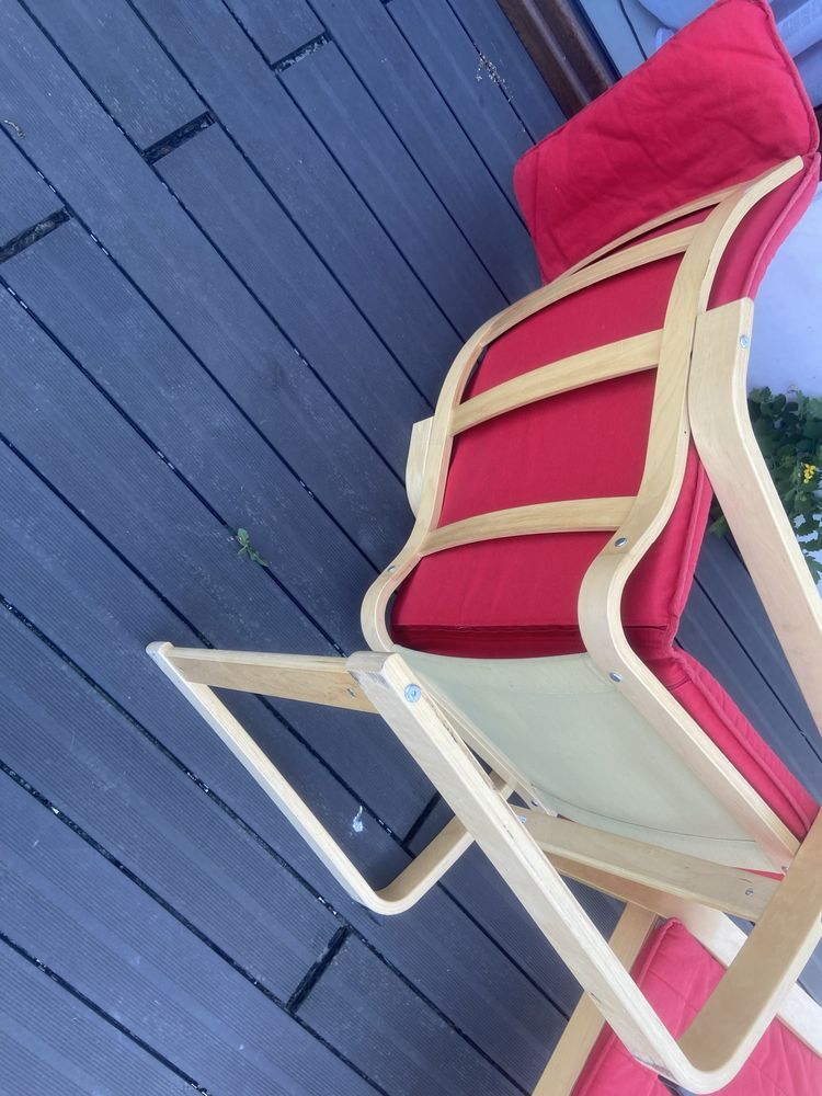 Ikea fotel z podnozkiem